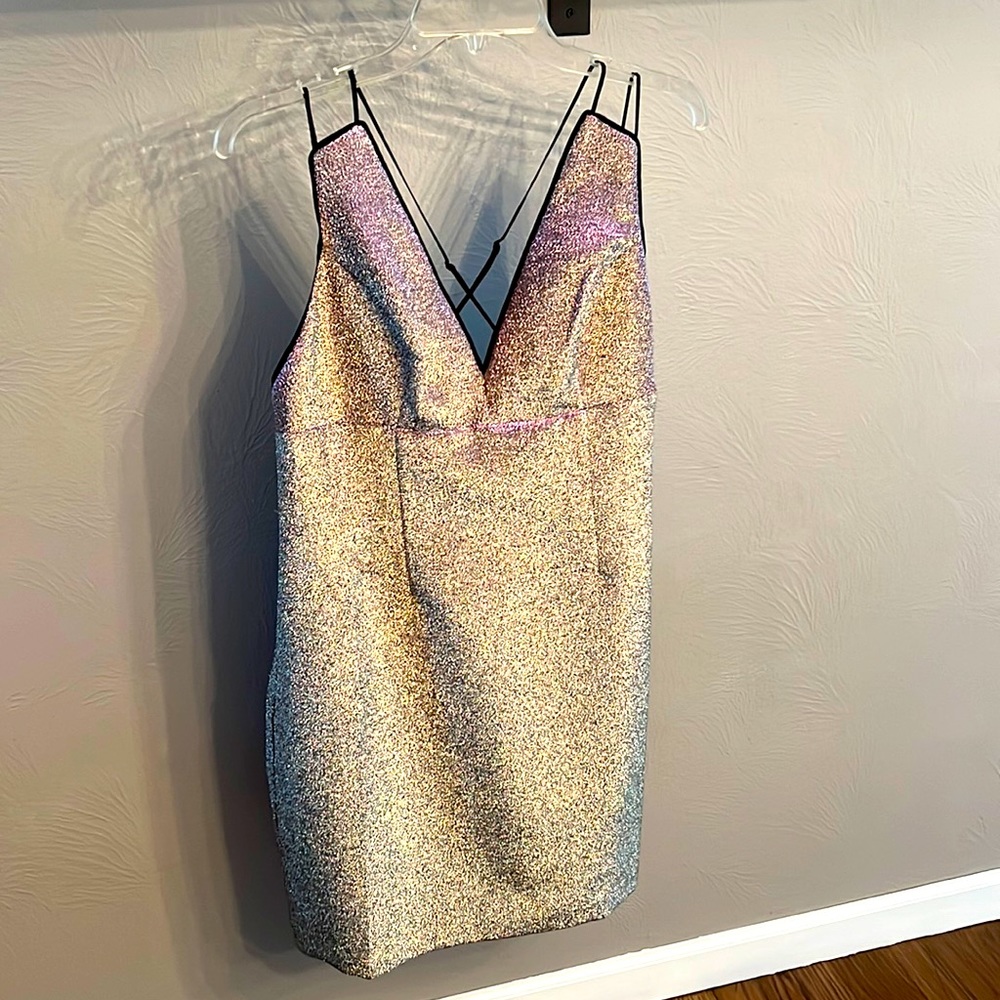 NWT Express Iridescent sparkle dress